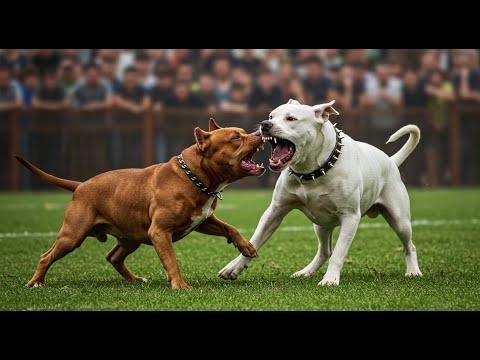 Trained Dogo Argentino vs  Pitbull: The Ultimate Strength Showdown!