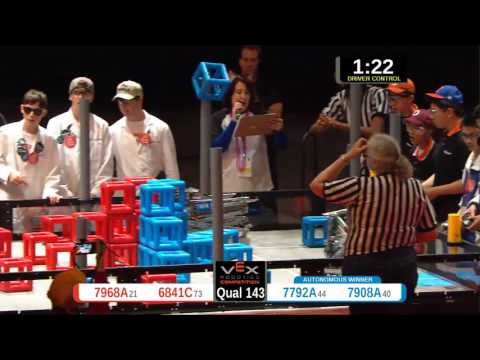 2015 VRC-MS Oppo Q143 -  (7968A 7792A) 50-Opportunity Div-VRC Middle School-VEX Worlds 2015