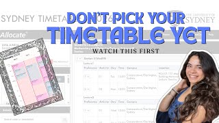 USYD Timetable Preferences Guide | What I Wish I Knew Before My First Year