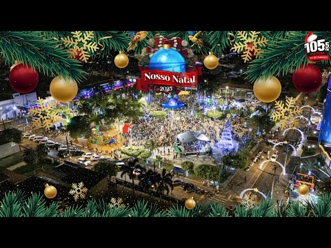 Luzes natalinas são acesas com a presença do Papai Noel em Aparecida do Taboado!