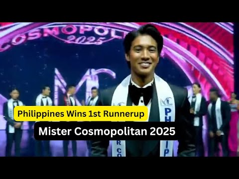 Mister Cosmopolitan 2025 Live Coronation Night - Kenneth Marcelino Wins 1st Runner Up Announcement