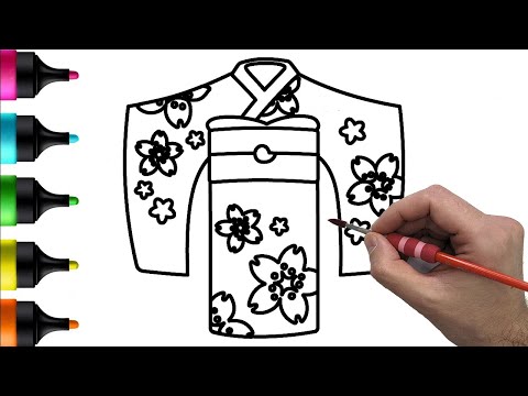 Kids' Kimono Drawing, Painting, and Coloring Fun! Let's Explore Japanese Culture