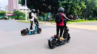 Duo Ride with a couple of Hyper 30kw Escooters