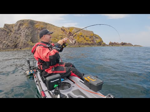 Fantastic Session at St Abbs - Cod Wrasse and Mackerel on Lures - Kayak Sea Fishing UK