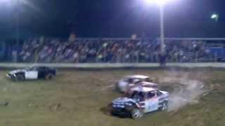 preview picture of video 'Brandon Warner N21 Minion Car Apple Butter Festival Demolition Derby 09/20/2014'