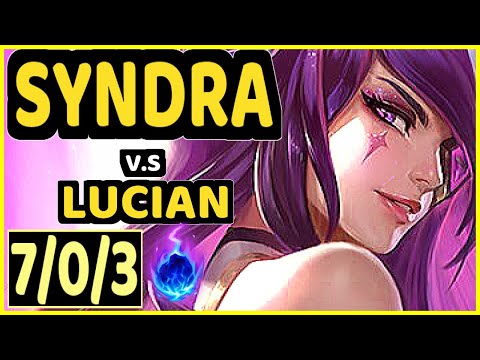 VIPER (SYNDRA) vs LUCIAN - 7/0/3 KDA BOTTOM ADC CHALLENGER GAMEPLAY - KR