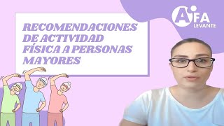 Recomendaciones de actividad física a personas mayores