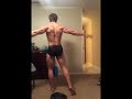 The Retro Physique posing to Sunflower By Post Malone 16 days out from Mr Olympia Amateur