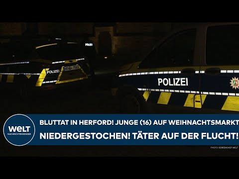 HERFORD: Bluttat! 16-Jähriger auf Weihnachtsmarkt niedergestochen! Täter auf der Flucht!