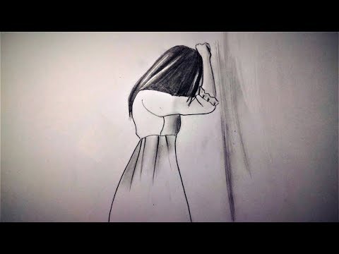 How to draw a sad girl step by step / Pencil Sketch drawing / by Srk drawing