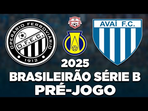 OPERÁRIO-PR 0 x 0 AVAÍ AO VIVO | CAMPEONATO BRASILEIRO SÉRIE B | 22ª RODADA | NARRAÇÃO