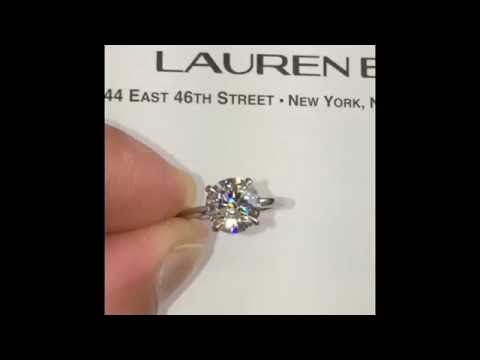 2.19 ct Round Diamond Engagement Ring + Eternity Band