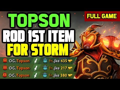 TOPSON trying Rod of Atos build vs fn Storm Spirit - He's so GOOD