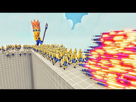 100x MINIONS +GIANT KING vs EVERY GOD - Totally Accurate Battle Simulator TABS