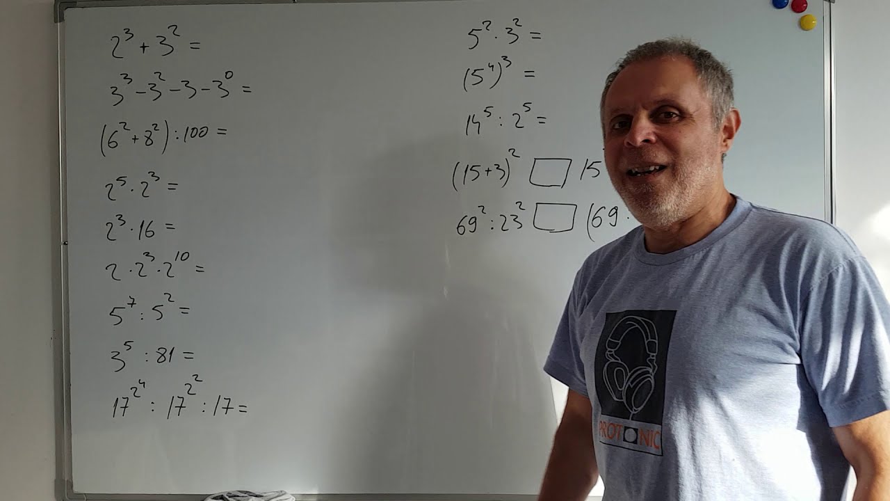 Watch Scaderea Puterilor Cu Aceeasi Baza Now lec?ii 86: CLASA V+: PUTERI - 14 exerci?ii: adun?ri, înmul?iri, împ?r?iri, compar?ri - reguli