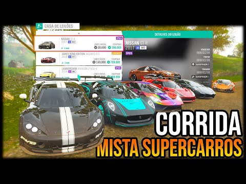 Forza Horizon 4 - CORRIDA MISTA de SUPERCARROS de LEILÃO *deu ruim*