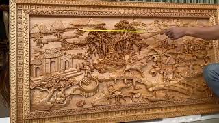 Tranh đồng quê gỗ pomu đẹp rẻ 0963647518