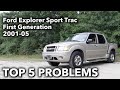 Top 5 Problems Ford Explorer Sport Trac SUV 1st Gen 2001 05