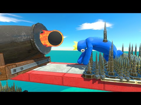 Who Can Climb Giant Cannonball Hill And Jump Over Giant Spike Trap - Superhero VS Creepy Monster