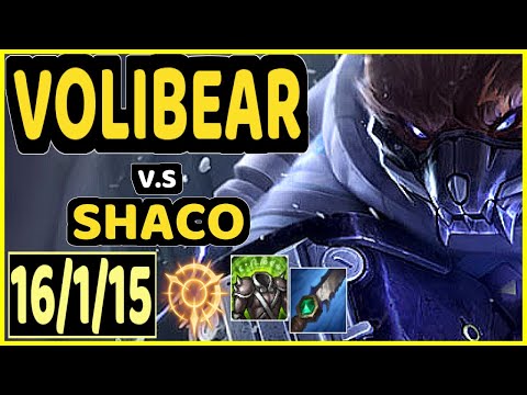 MINERVA (VOLIBEAR) vs SHACO - 16/1/15 KDA JUNGLE CHALLENGER GAMEPLAY - BR