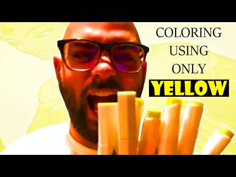 Coloring Using Every Yellow Marker I Own! Attempt At Your Own Risk! (Episode 63)