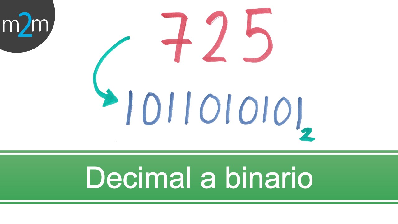Convertir un número decimal a binario