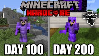 I Survived 200 Days in HARDCORE Minecraft... And Here's What Happened