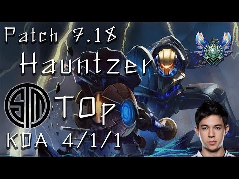 TSM Hauntzer Ranked KR Jayce Vs Cho gath  Patch 7.18 KDA 4/1/1