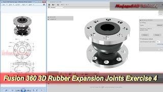 Fusion 360 3D Sketch Rubber Expansion Joints Tutorial | Beginner Practice 4