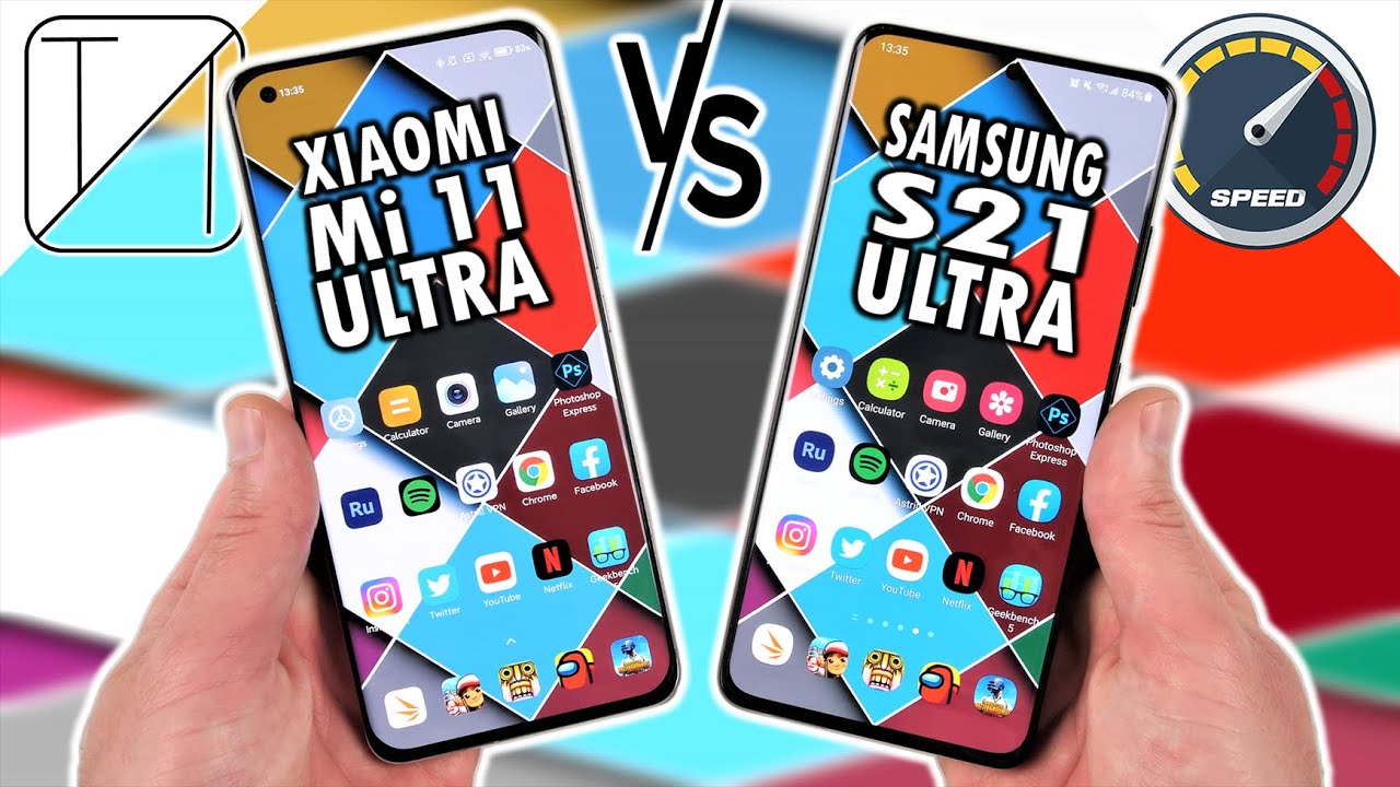 Xiaomi Mi 11 Ultra vs Samsung Galaxy S21 Ultra Speed Test
