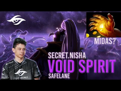 SECRET.NISHA VOID SPIRIT SAFELANE - IMMORTAL PRO GAMEPLAY - VOID META BUILD
