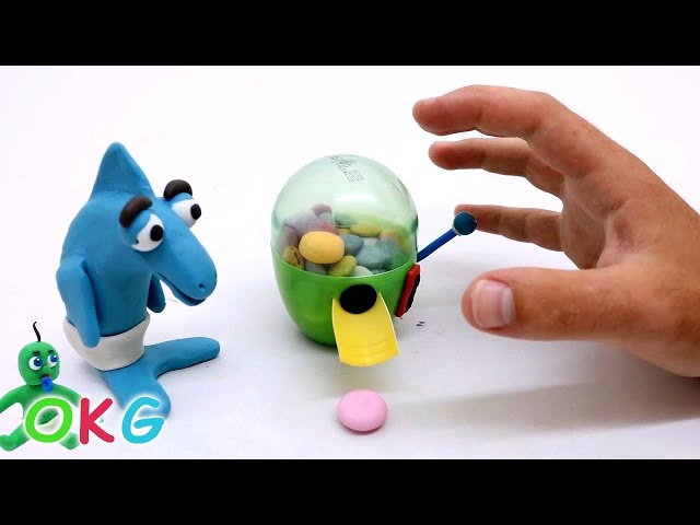 Baby Shark Gumball Machine Superheroes Stop Motion Episodes Play Doh Kids Cartoon