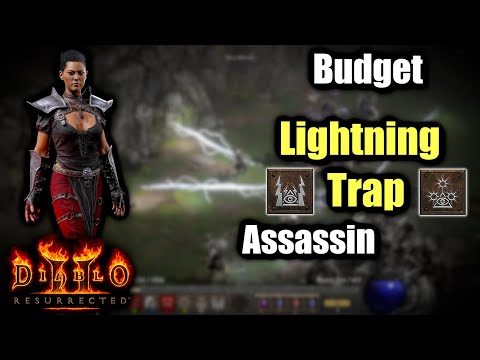 Budget Trap Assassin - Lightning and Death Sentry performing well on low gear - Diablo 2 Resurrected