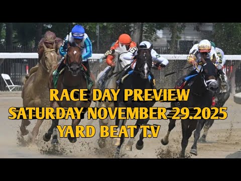 RACE DAY PREVIEW SATURDAY NOVEMBER 29.2025 | YARD BEAT T.V 