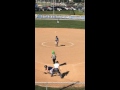 Defensive reaction and then throwing out runner