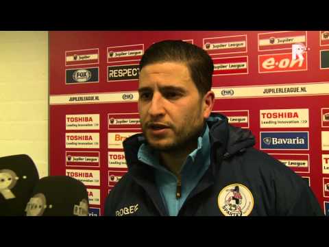 Nourdin Boukhari in gesprek met verslaggever Sinclair Bischop