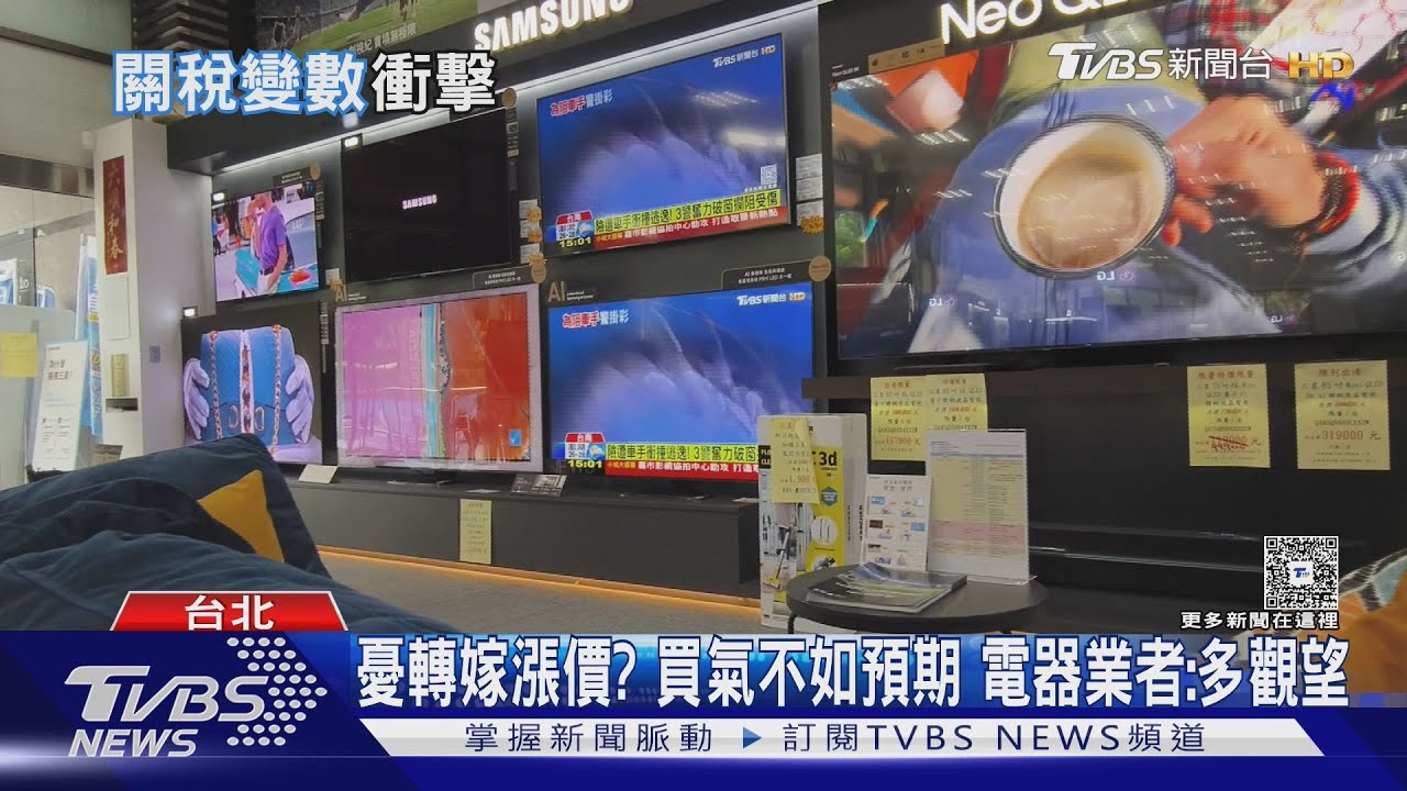 美機構估「4大電視品牌」將漲 專家:對台影響小