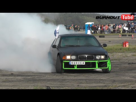 BMW E36 Compact "KUBICA" Burnout - Zakończenie Sezonu 2021 Drift Piła