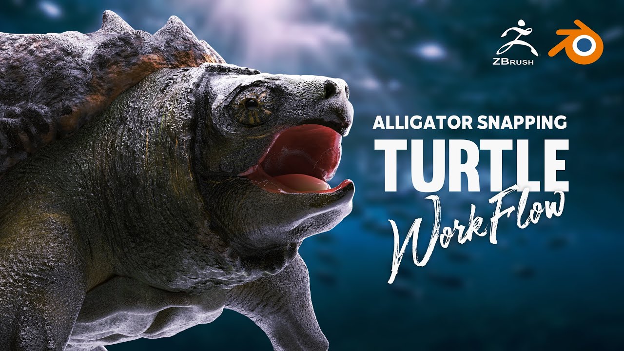 I Tried To Make Realistic Alligator Snapping Turtle | Blender x ZBrush | Workflow