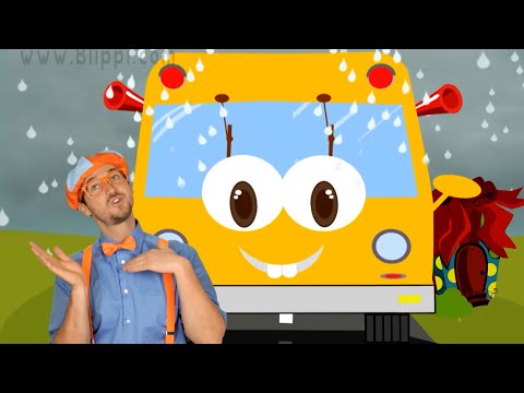 Las Ruedas del Autobús con Blippi Español | Blippi Españo | Aprende Colores y Objetos