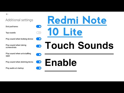 Redmi Note 10 Lite How To Enable Touch Sounds