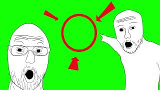 Two Soyjaks Pointing Animated (Green Screen)