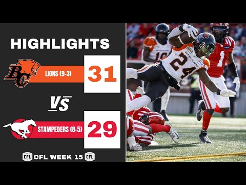 BC Lions vs Calgary Stampeders | 2022 CFL Week 15 | Highlights