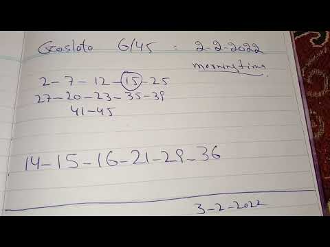 Gosloto 6/45 | 3-2-2022 | Morning draw, Russia lottery Gosloto 6/45, make money online,