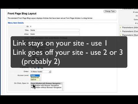 Joomla 1 5 Beginner Lesson 14 The Menu Manager