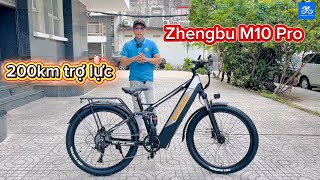 🔴 Xe đạp điện trợ lực Zhengbu M10 Pro Momen xoắn - Di chuyển 200km trợ lực điện | xedapdientroluc.vn