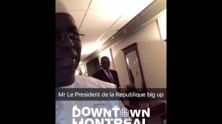 Le Président de la République du Sénégal son excellence Mr Macky Sall et Guin Thieuss sur  snapchat.