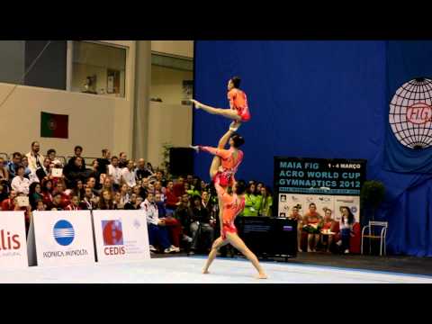 Maia 2012 Acro World Cup Balance Russian Women's Trip Shaikhutdinova, Stroynova, Loginova