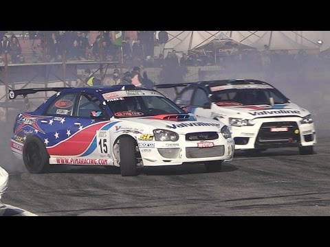 Mitsubishi Lancer Evo X vs Subaru Impreza STi WRX Drift & Sound