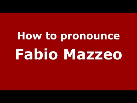 How to pronounce Fabio Mazzeo (Italian/Italy)  - PronounceNames.com